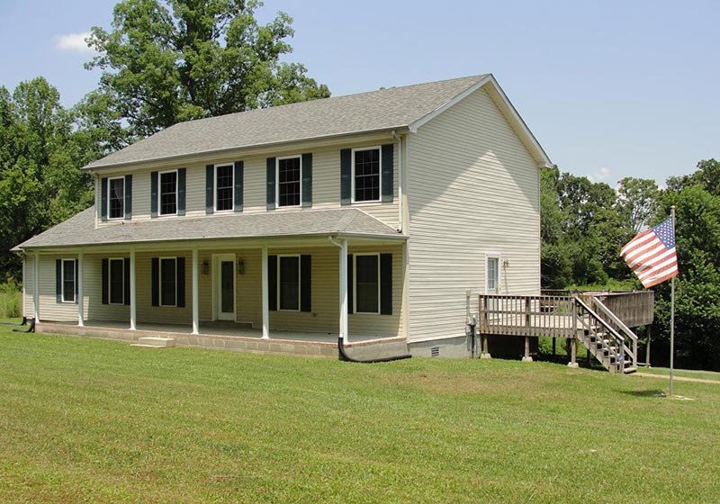 Photo of a Home with Foundation Showing