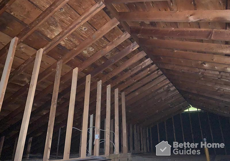 Roof Joists During Hot Day